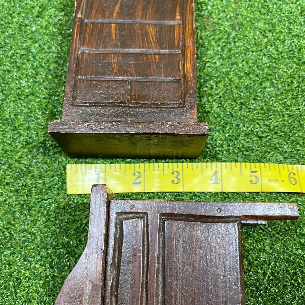 Vintage Miniature Wooden Cabinet Dollhouse Furniture